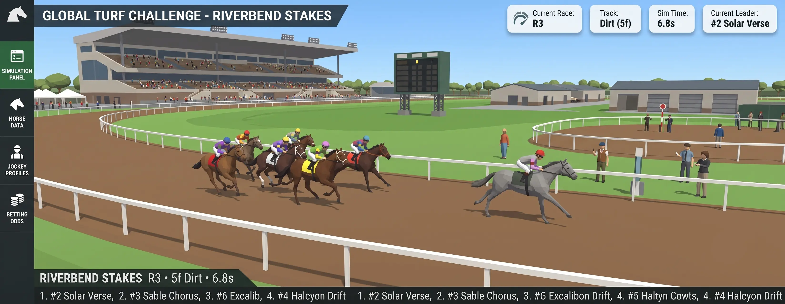 Horse Race Simulation Software | CSV-to-3D Race Engine screenshot 2