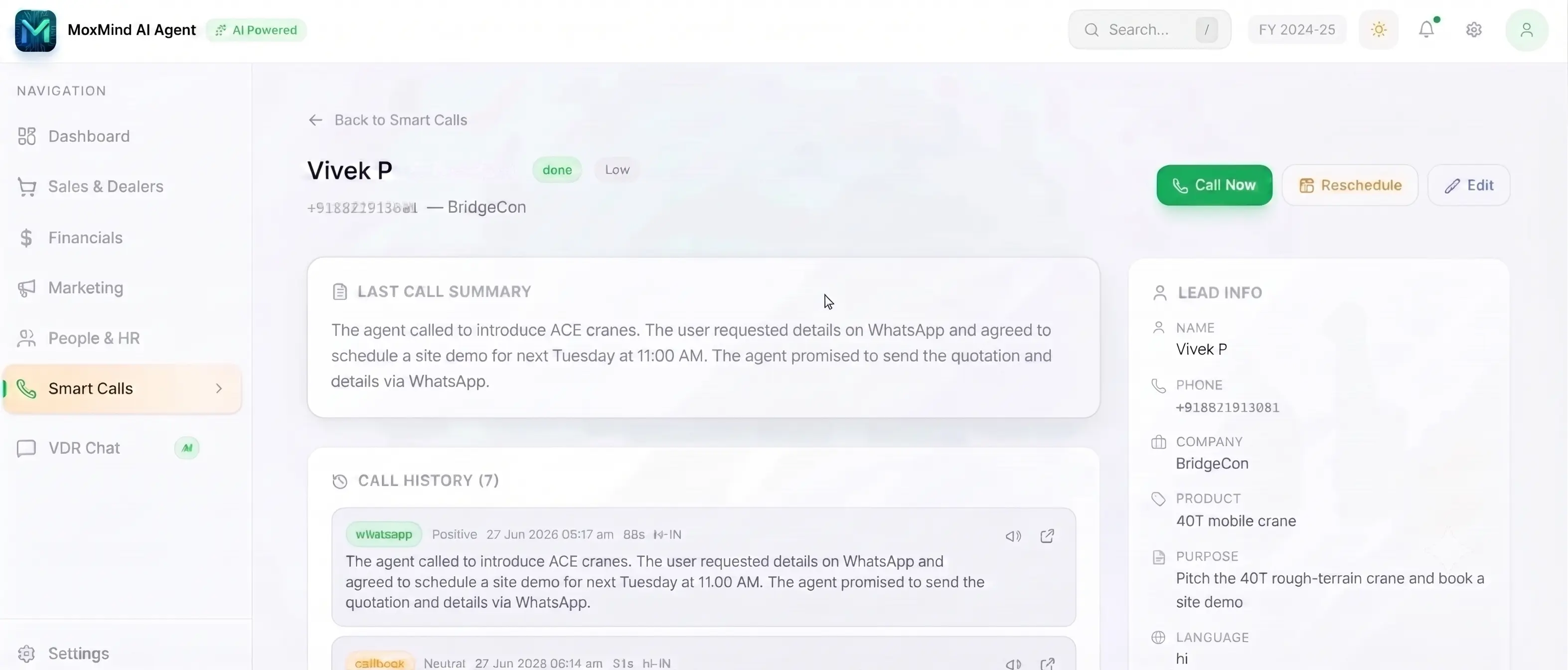 Voice AI Agent - Intelligent AI Calling & Customer Automation screenshot 1