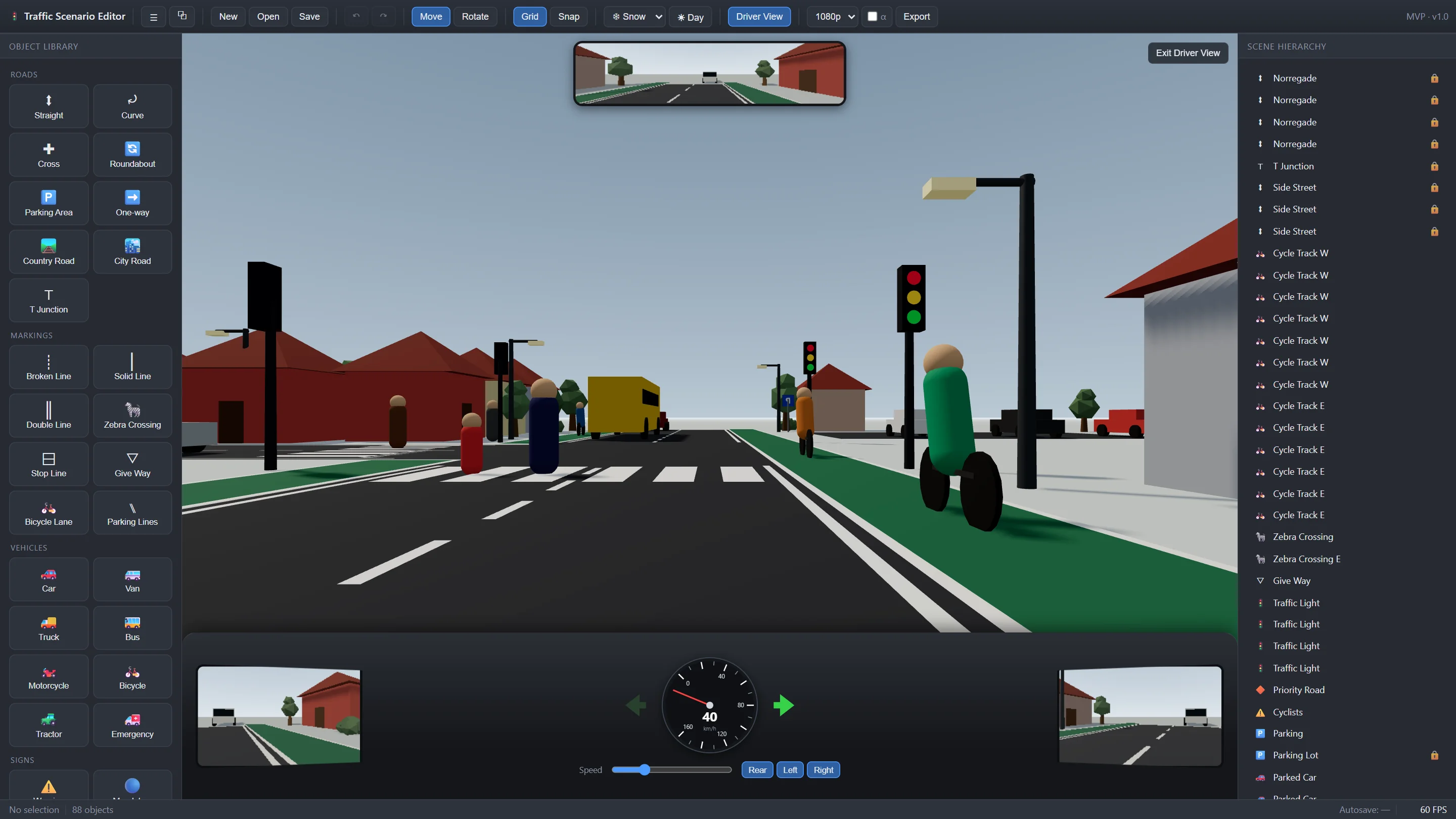 3D Traffic Scenario Editor | Driving Theory Scene Builder screenshot 2