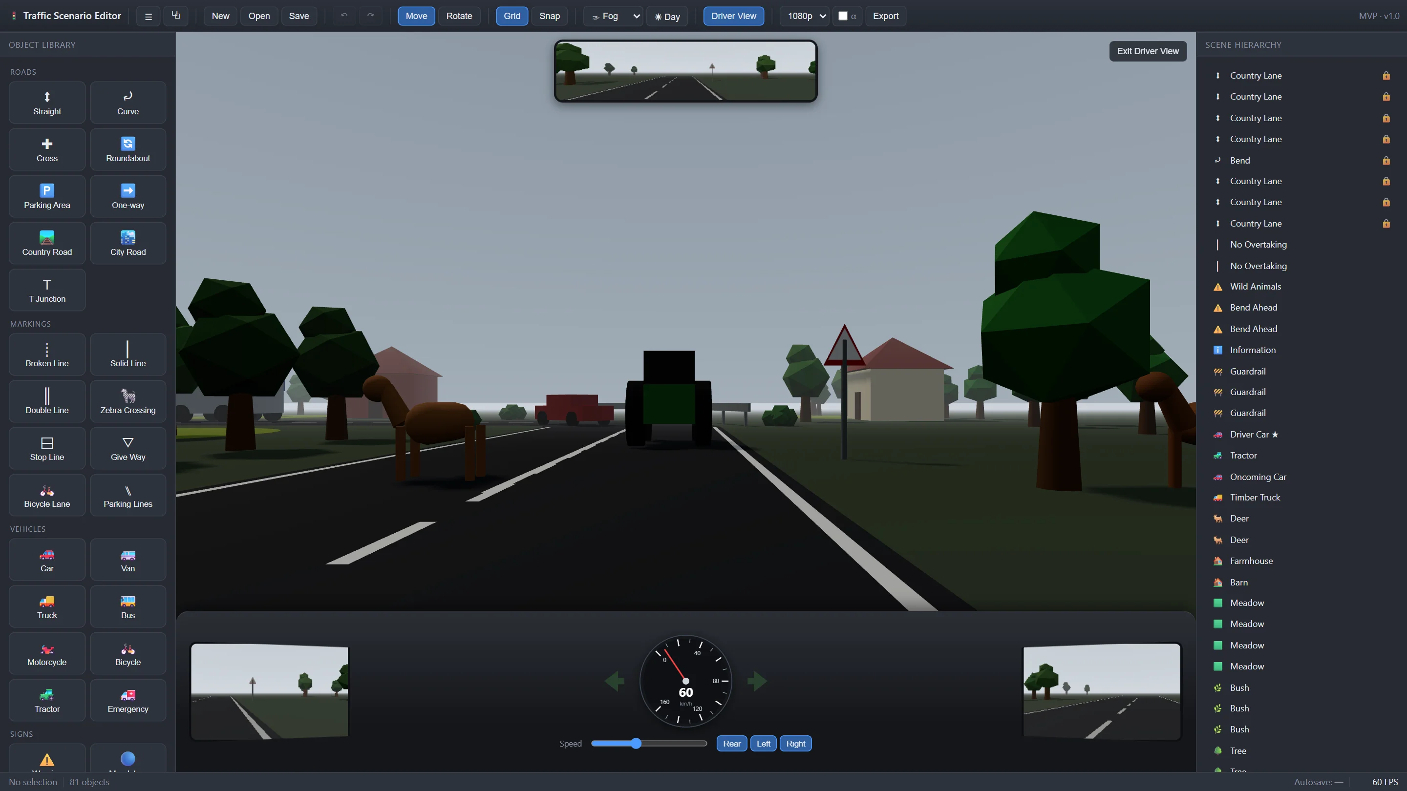 3D Traffic Scenario Editor | Driving Theory Scene Builder screenshot 4
